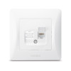 Одинарная компьютерная розетка CAT6 VIDEX BINERA VF-BNSK1PC6-W белая