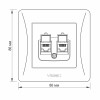 Двойная компьютерная розетка CAT6 VIDEX BINERA VF-BNSK2PC6-BG черный графит
