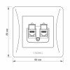 Двойная компьютерная розетка CAT6 VIDEX BINERA VF-BNSK2PC6-SS серебристая