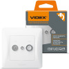 Комбинированная телевизионная розетка TV+SAT VIDEX BINERA VF-BNSK2TVSATE-W белая
