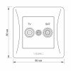Комбинированная телевизионная розетка TV+SAT VIDEX BINERA VF-BNSK2TVSATE-W белая