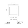 Точечный светильник VIDEX Back 26W 5000K VL-DLBS-265 встраиваемый квадратный