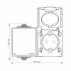 Защищенная наружная розетка с заземлением и выключатель VIDEX BINERA IP65 VF-BNW3-G серая 