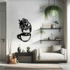 Декоративное панно из дерева Woodyard Совенок с Чашкой 50x30 см черный (0113-50х30)