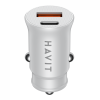 Автомобильное зарядное устройство HAVIT HV-CC2022 20W USB+USB-C White с быстрой зарядкой 