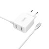 Зарядное устройство для 3 гаджетов HAVIT HV-H143 Dual Travel Charger With Lightning cable QC 3.0A white (25860)