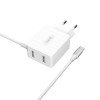 Зарядное устройство для 3 гаджетов HAVIT HV-H144 Dual Travel Charger With Type-C cable QC 3.0A white (25861)
