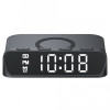 3 в 1 беспроводная зарядка с часами и будильником HAVIT W3031 15W Black
