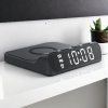 3 в 1 беспроводная зарядка с часами и будильником HAVIT W3031 15W Black
